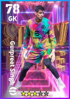 Gurpreet Singh eFootball 2026 player card — 78 OVR GK