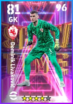 Dominik Livakovic eFootball 2026 player card — 81 OVR GK