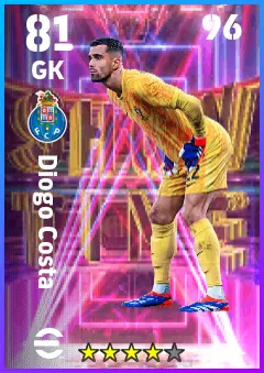 Diogo Costa eFootball 2026 player card — 81 OVR GK