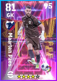 Maarten Paes eFootball 2026 player card — 81 OVR GK