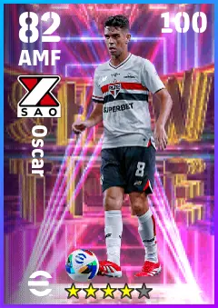 Oscar eFootball 2026 player card — 82 OVR AMF