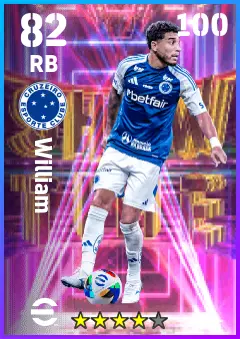 William eFootball 2026 player card — 82 OVR RB