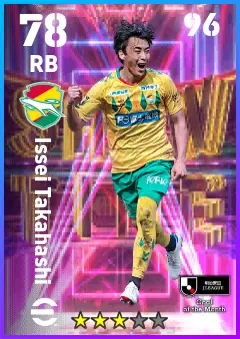 Issei Takahashi eFootball 2026 player card — 78 OVR RB
