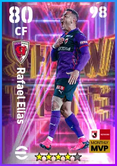 Rafael Elias eFootball 2026 player card — 80 OVR CF