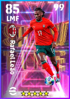 Rafael Leao eFootball 2026 player card — 85 OVR LMF