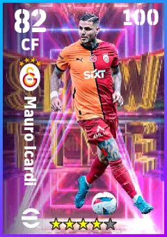 Mauro Icardi eFootball 2026 player card — 82 OVR CF