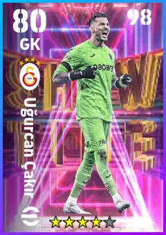 Ugurcan Cakir eFootball 2026 player card — 80 OVR GK
