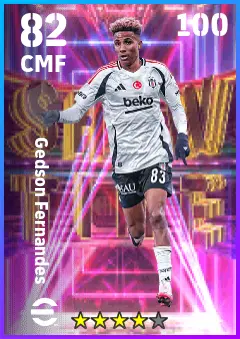 Gedson Fernandes eFootball 2026 player card — 82 OVR CMF
