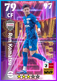 Ren Komatsu eFootball 2026 player card — 79 OVR CF