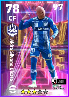 Akira Silvano Disaro eFootball 2026 player card — 78 OVR CF