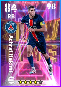 Achraf Hakimi eFootball 2026 player card — 84 OVR RB