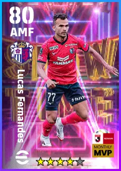 Lucas Fernandes eFootball 2026 player card — 80 OVR AMF