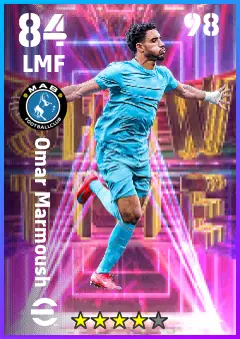 Omar Marmoush eFootball 2026 player card — 84 OVR LMF