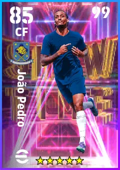 Joao Pedro eFootball 2026 player card — 85 OVR CF