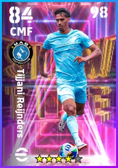 Tijjani Reijnders eFootball 2026 player card — 84 OVR CMF