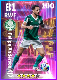 Felipe Anderson eFootball 2026 player card — 81 OVR RWF