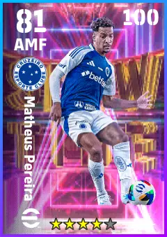 Matheus Pereira eFootball 2026 player card — 81 OVR AMF