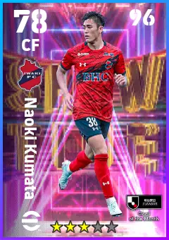 Naoki Kumata eFootball 2026 player card — 78 OVR CF
