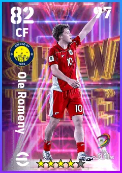Ole Romeny eFootball 2026 player card — 82 OVR CF