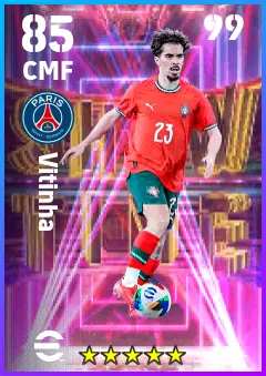 Vitinha eFootball 2026 player card — 85 OVR CMF