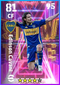 Edinson Cavani eFootball 2026 player card — 81 OVR CF