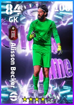 Alisson Becker eFootball 2026 player card — 84 OVR GK