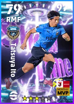 Tatsuya Ito eFootball 2026 player card — 79 OVR RMF