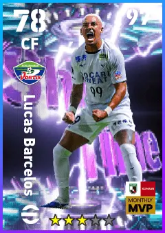 Lucas Barcelos eFootball 2026 player card — 78 OVR CF