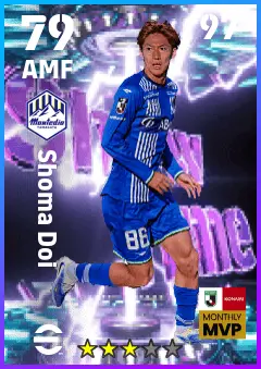Shoma Doi eFootball 2026 player card — 79 OVR AMF
