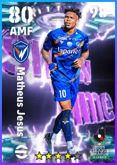 Matheus Jesus eFootball 2026 player card — 80 OVR AMF