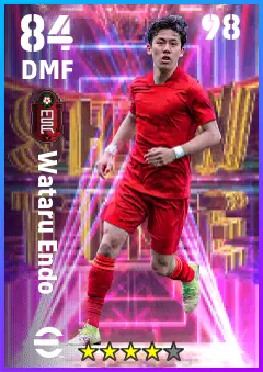Wataru Endo eFootball 2026 player card — 84 OVR DMF