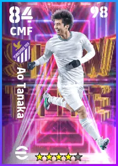 Ao Tanaka eFootball 2026 player card — 84 OVR CMF