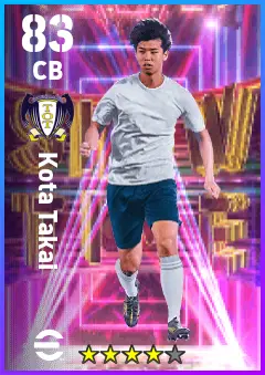 Kota Takai eFootball 2026 player card — 83 OVR CB