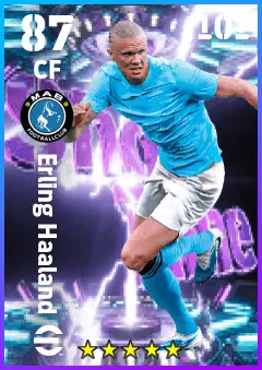 Erling Haaland eFootball 2026 player card — 87 OVR CF