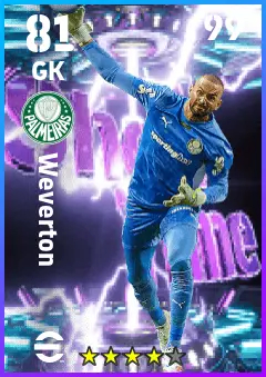 Weverton eFootball 2026 player card — 81 OVR GK