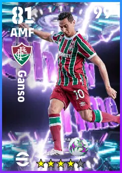 Ganso eFootball 2026 player card — 81 OVR AMF