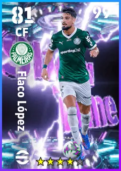 Flaco Lopez eFootball 2026 player card — 81 OVR CF