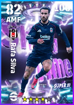 Rafa Silva eFootball 2026 player card — 82 OVR AMF