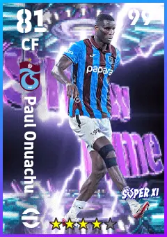 Paul Onuachu eFootball 2026 player card — 81 OVR CF