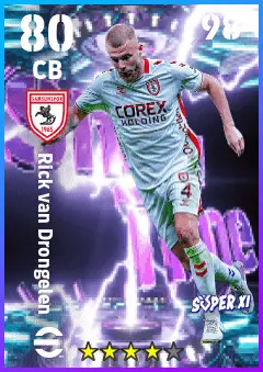 Rick van Drongelen eFootball 2026 player card — 80 OVR CB