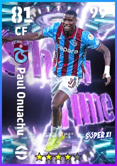 Paul Onuachu eFootball 2026 player card — 81 OVR CF
