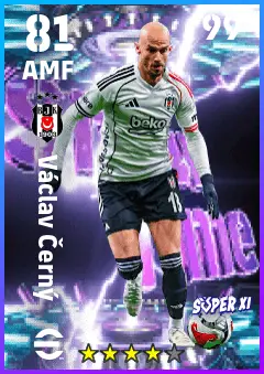 Vaclav Cerny eFootball 2026 player card — 81 OVR AMF