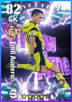 Emil Audero eFootball 2026 player card — 82 OVR GK