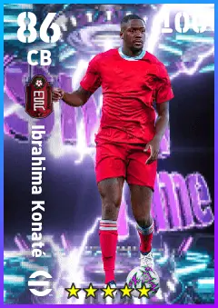 Ibrahima Konate eFootball 2026 player card — 86 OVR CB
