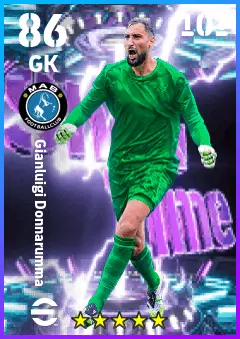 Gianluigi Donnarumma eFootball 2026 player card — 86 OVR GK