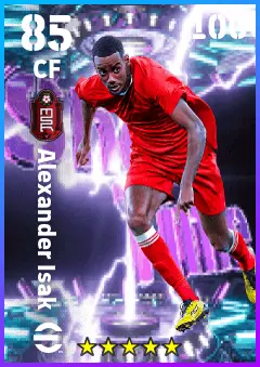 Alexander Isak eFootball 2026 player card — 85 OVR CF