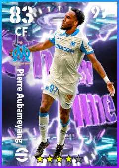 P. E. Aubameyang eFootball 2026 player card — 83 OVR CF