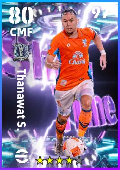 Thanawat S. eFootball 2026 player card — 80 OVR CMF