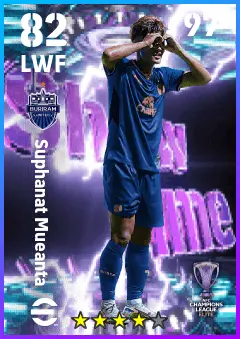 Suphanat Mueanta eFootball 2026 player card — 82 OVR LWF