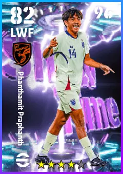 Phanthamit Praphanth eFootball 2026 player card — 82 OVR LWF
